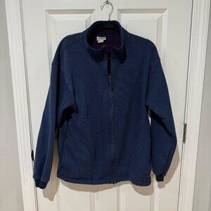 Vintage L.L.Bean Blue Zip Up Sweatshirt -‎ Size Medium Tall